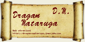 Dragan Mataruga vizit kartica